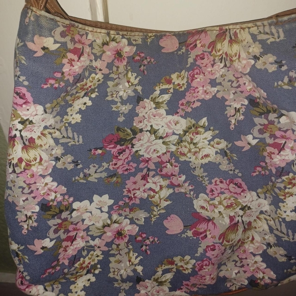 American Eagle Outfitters Floral Crossbody Bag - Brown and Blue - Picture 2 of 3